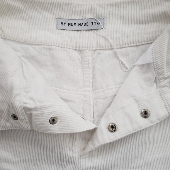 My Mum Made It white corduroy high waisted shorts - Picture 6 of 9